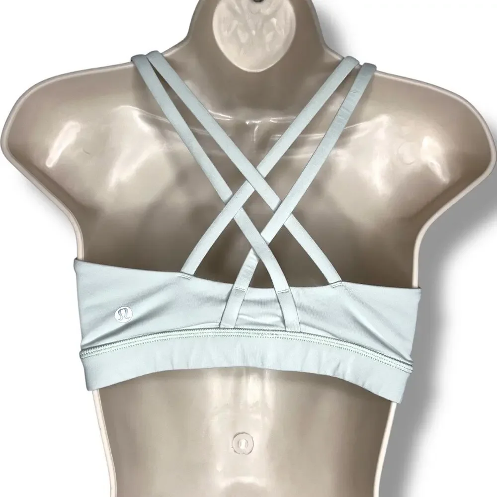 Lululemon Yoga Running Springtime Green Sports Energy Bra Size 8